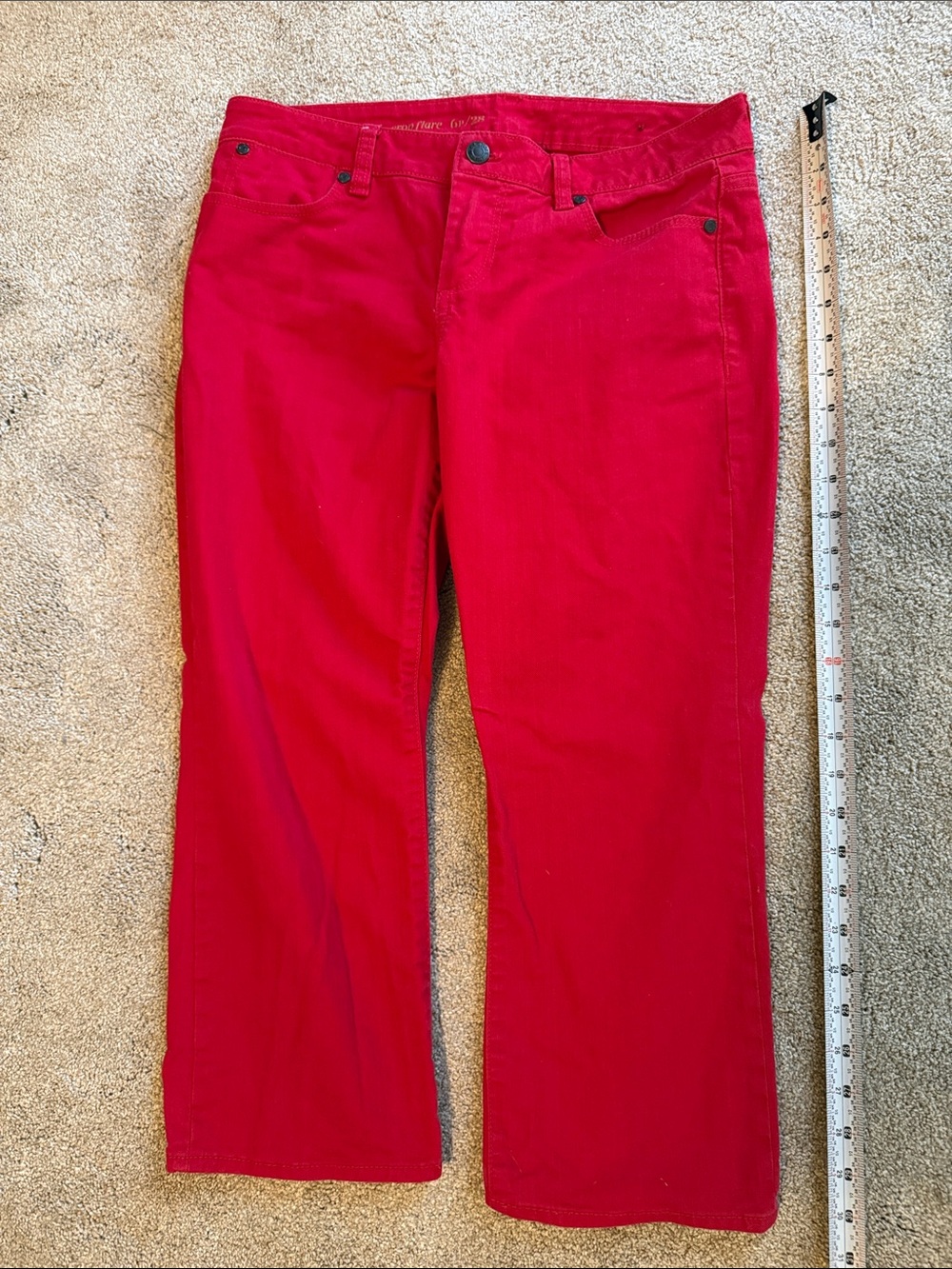 Talbots Red Flare Jeans